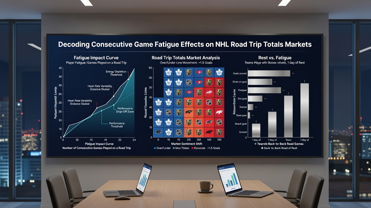 Statistische Übersicht zu Torerträgen und Müdigkeitsmustern in NHL Road Trips