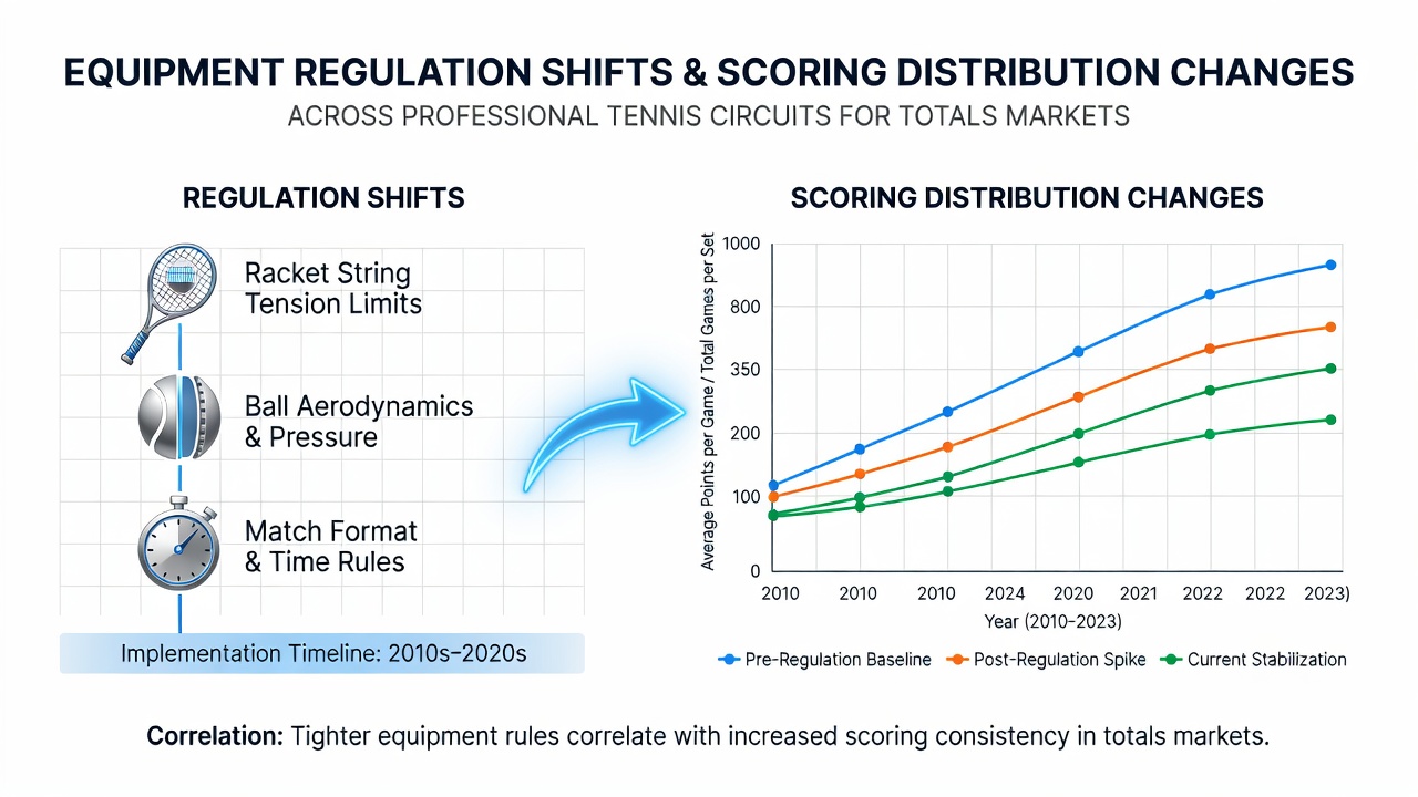 Illustration von Tennisschlägern und Bällen mit regulatorischen Änderungen im Profi-Tennis