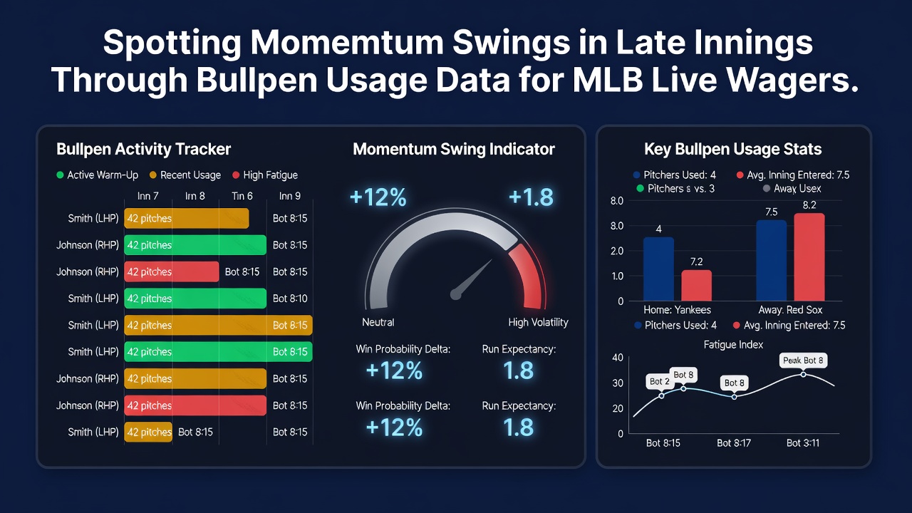 Detaillierte Grafik zu Bullpen-Metriken und deren Einfluss auf späte Innings in der MLB